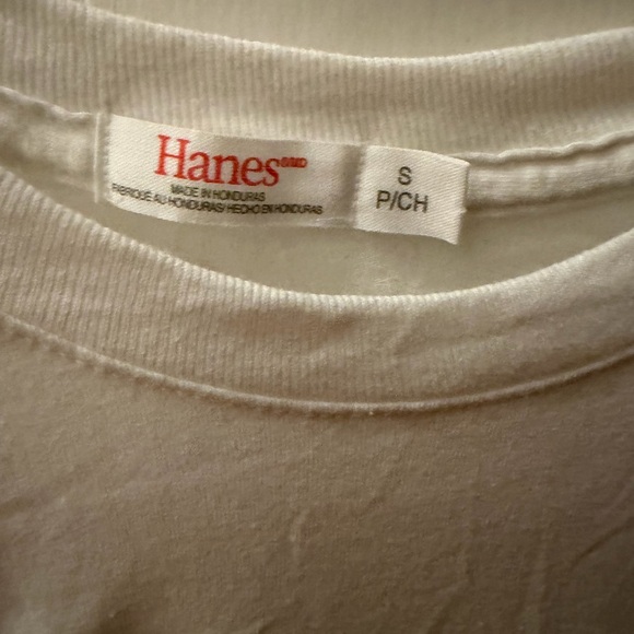 Hanes Classic White Crew Neck Tee Size Small - Picture 2 of 3